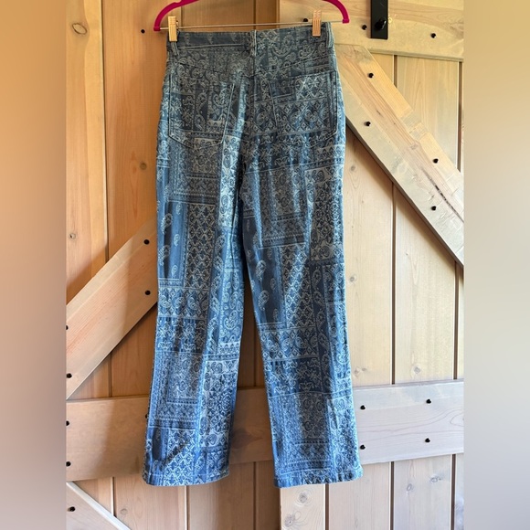 NWT Skies Are Blue Bandana Print Straight Leg Jeans - Picture 8 of 9